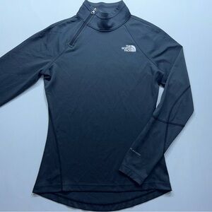 The North Face Pullover Womens Size XS Gray Honeycomb 1/4 Zip Flash Dry